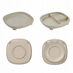 B.box Talerzyk z przyssawką dla dzieci - trójdzielny 2w1 latte B.box Talerzyk z przyssawką dla dzieci - trójdzielny 2w1 latte