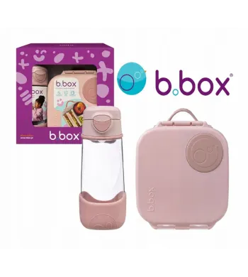 B.box Zestaw 2W1 Butelka sportowa tritan 450ml + Mini Lunchbox Blush Crush
