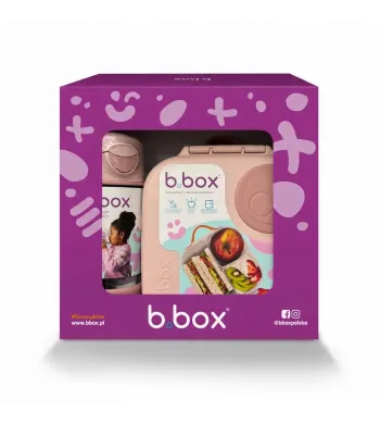B.box Zestaw 2W1 Butelka sportowa tritan 450ml + Mini Lunchbox Blush Crush