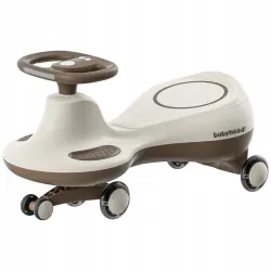 Jeździk grawitacyjny Grający Kółka LED Pojazd Dziecięcy - Babyhood Creme