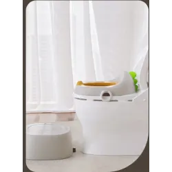 Babyhood Nocnik dziecięcy Dino 3 w 1 Nakładka Podest dla dzieci, szary