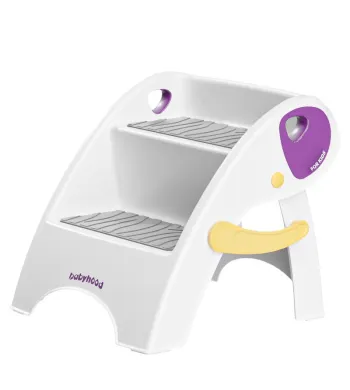 BABYHOOD podest KROK dwustopniowy PODNÓŻEK dla dziecka składany Fiolet