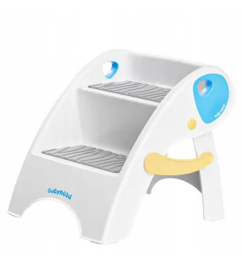 BABYHOOD podest KROK dwustopniowy PODNÓŻEK dla dziecka składany niebieski
