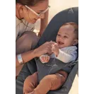 BABYBJORN leżaczek bujaczek BLISS COTTON ANTRIACITE do 13 kg ciemny szary Anthracite