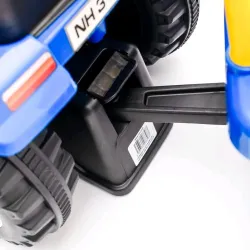 Baby Mix New Holland jeździk traktor z przyczepą i narzędziami żółty