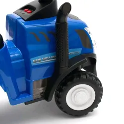 Baby Mix New Holland jeździk traktor z przyczepą i narzędziami żółty