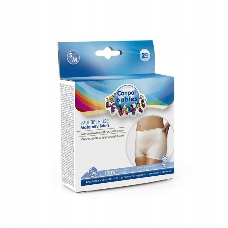Majtki poporodowe wielorazowe siateczkowe Canpol babies S/M  73/001