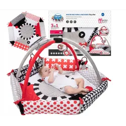 Canpol sensoryczna kontrastowa edukacyjna mata 3w1 kojec 68/077