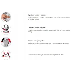 Canpol sensoryczna kontrastowa edukacyjna mata 3w1 kojec 68/077