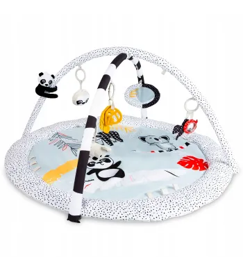 CANPOL Mata sensoryczna kontrastowa BabiesBoo z lusterkiem 68/092