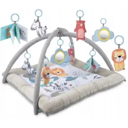 Canpol babies pluszowa mata edukacyjna SAFARI z pałąkami 81/101