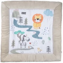 Canpol babies pluszowa mata edukacyjna SAFARI z pałąkami 81/101