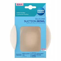 CANPOL silikonowa miseczka z przyssawką 330 ml 51/400 creme