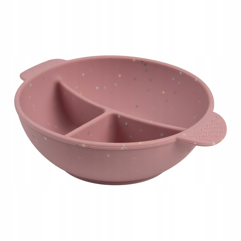 MISKA SILIKONOWA CANPOL Z 3 PRZEGRÓDKAMI PRZYSSAWKĄ 360 ML DOTS 51/403 pink