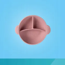 MISKA SILIKONOWA CANPOL Z 3 PRZEGRÓDKAMI PRZYSSAWKĄ 360 ML DOTS 51/403 pink