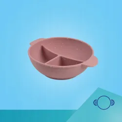 MISKA SILIKONOWA CANPOL Z 3 PRZEGRÓDKAMI PRZYSSAWKĄ 360 ML DOTS 51/403 pink