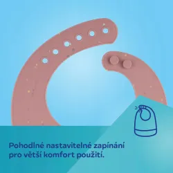 Canpol babies śliniak silikonowy z kieszonką DOTS 51/029 beż Canpol babies śliniak silikonowy z kieszonką DOTS 51/029 beż