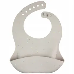 Canpol babies śliniak silikonowy z kieszonką DOTS 51/029 grey Canpol babies śliniak silikonowy z kieszonką DOTS 51/029 grey