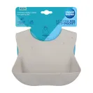 Canpol babies śliniak silikonowy z kieszonką DOTS 51/029 grey