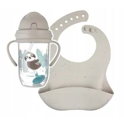 Canpol babies śliniak silikonowy z kieszonką DOTS 51/029 grey Canpol babies śliniak silikonowy z kieszonką DOTS 51/029 grey