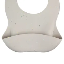 Canpol babies śliniak silikonowy z kieszonką DOTS 51/029 Pink