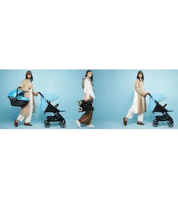 Cybex Beezy lekki wózek spacerowy BLK Canvas White