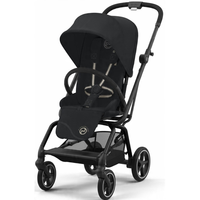 WÓZEK SPACEROWY CYBEX Eezy S Twist+ 2 '25 duże koła obrót 360° Magic Black