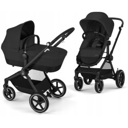 Cybex Eos LUX Moon Black 2w1 – elegancki wózek głęboko-spacerowy