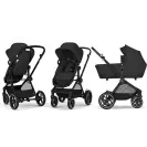 Cybex Eos LUX Moon Black 2w1 – elegancki wózek głęboko-spacerowy
