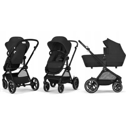 Cybex Eos LUX Moon Black 2w1 – elegancki wózek głęboko-spacerowy