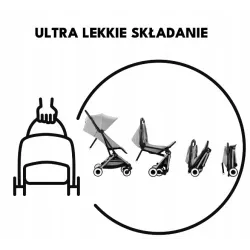 CYBEX ORFEO '25 lekki 6,3 kg wózek spacerowy do samolotu (blk) Magic Black