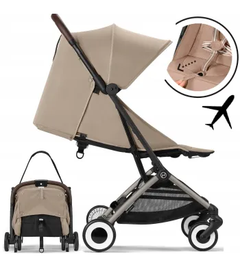 CYBEX ORFEO '25 lekki 6,3 kg wózek Lie-Flat Almond Beige beżowy