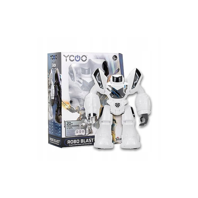 Zdalnie sterowany Robot Do programowania Silverlit Robo Blast biały 88061