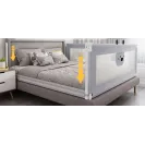 PRIMABOBO Barierka ochronna do łóżka MIŚ 200cm SKŁADANA, dla dzieci SZARA