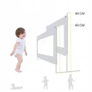 PRIMABOBO Barierka ochronna do łóżka MIŚ 200cm SKŁADANA, dla dzieci SZARA