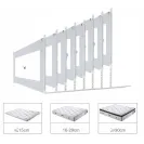 PRIMABOBO Barierka ochronna do łóżka MIŚ 200cm SKŁADANA, dla dzieci SZARA