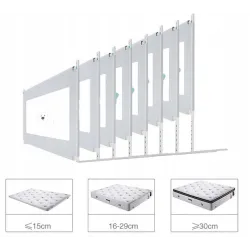PRIMABOBO Barierka ochronna do łóżka MIŚ 200cm SKŁADANA, dla dzieci SZARA