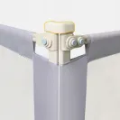 PRIMABOBO Barierka ochronna do łóżka MIŚ 200cm SKŁADANA, dla dzieci SZARA