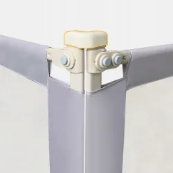 PRIMABOBO Barierka ochronna do łóżka MIŚ 200cm SKŁADANA, dla dzieci SZARA