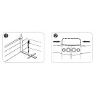 PRIMABOBO Barierka ochronna do łóżka MIŚ 200cm SKŁADANA, dla dzieci SZARA