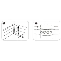 PRIMABOBO Barierka ochronna do łóżka MIŚ 200cm SKŁADANA, dla dzieci SZARA