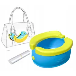 PRIMABOBO Nocnik turystyczny BANANA dla dziecka SKŁADANY, WIELORAZOWY BLUE