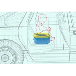 PRIMABOBO Nocnik turystyczny BANANA dla dziecka SKŁADANY, WIELORAZOWY BLUE