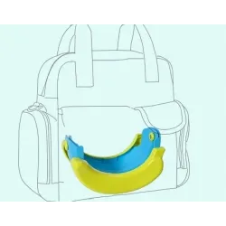 PRIMABOBO Nocnik turystyczny BANANA dla dziecka SKŁADANY, WIELORAZOWY BLUE