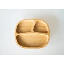 Ecorascals  TALERZYK BAMBUSOWY Z PRZYSSAWKĄ zielony