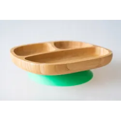 Ecorascals TALERZYK BAMBUSOWY Z PRZYSSAWKĄ zielony Ecorascals TALERZYK BAMBUSOWY Z PRZYSSAWKĄ zielony