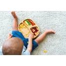 Ecorascals  TALERZYK BAMBUSOWY Z PRZYSSAWKĄ zielony