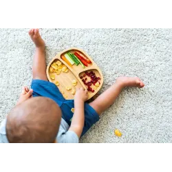 Ecorascals TALERZYK BAMBUSOWY Z PRZYSSAWKĄ zielony Ecorascals TALERZYK BAMBUSOWY Z PRZYSSAWKĄ zielony