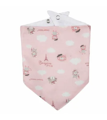 CANPOL MIĘKKI ŚLINIAK APASZKA 2w1 MUŚLIN 26/900 Pink