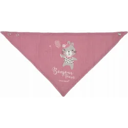 CANPOL MIĘKKI ŚLINIAK APASZKA 2w1 MUŚLIN 26/900 Pink